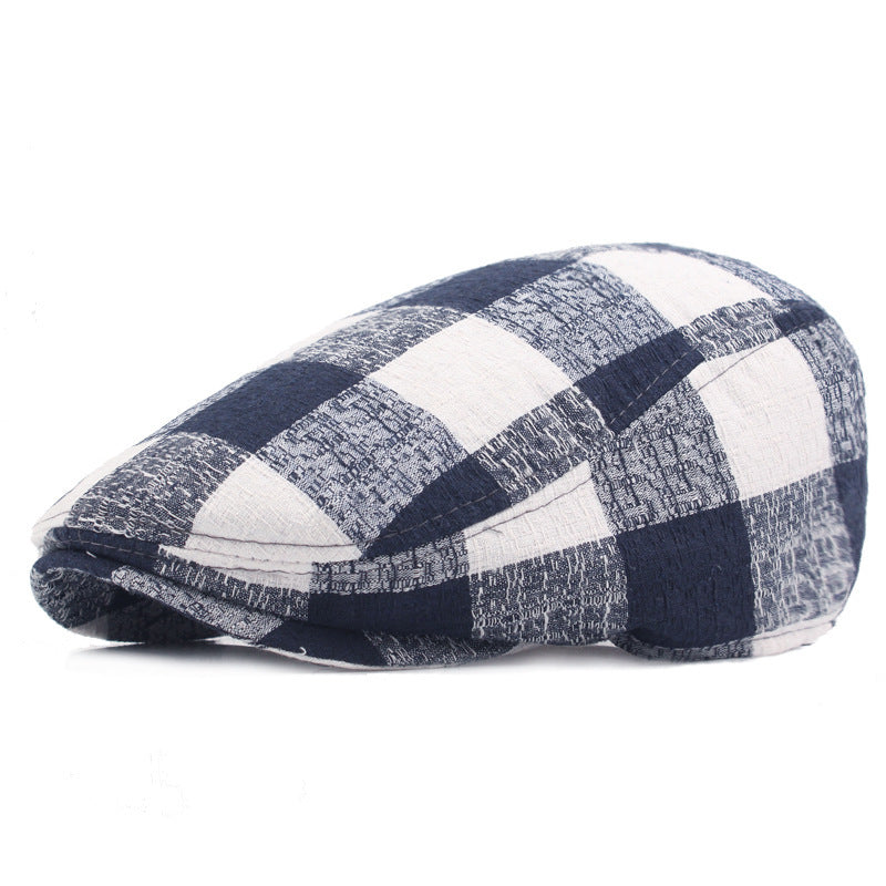 Ladies plaid cloth beret