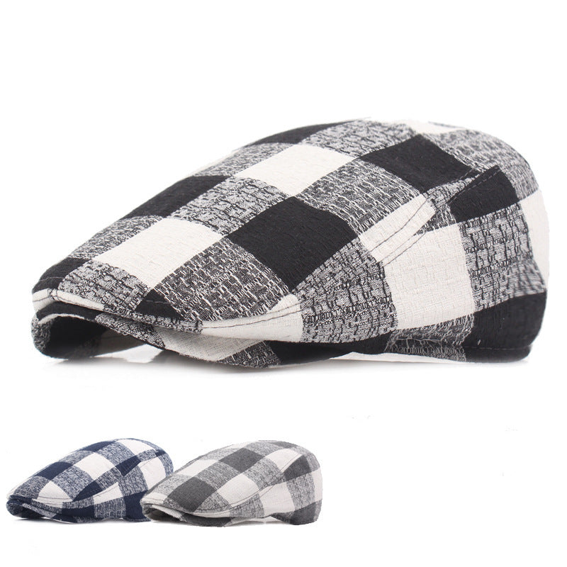 Ladies plaid cloth beret