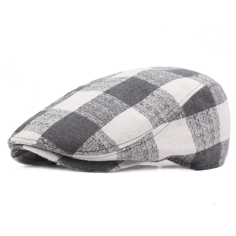 Ladies plaid cloth beret