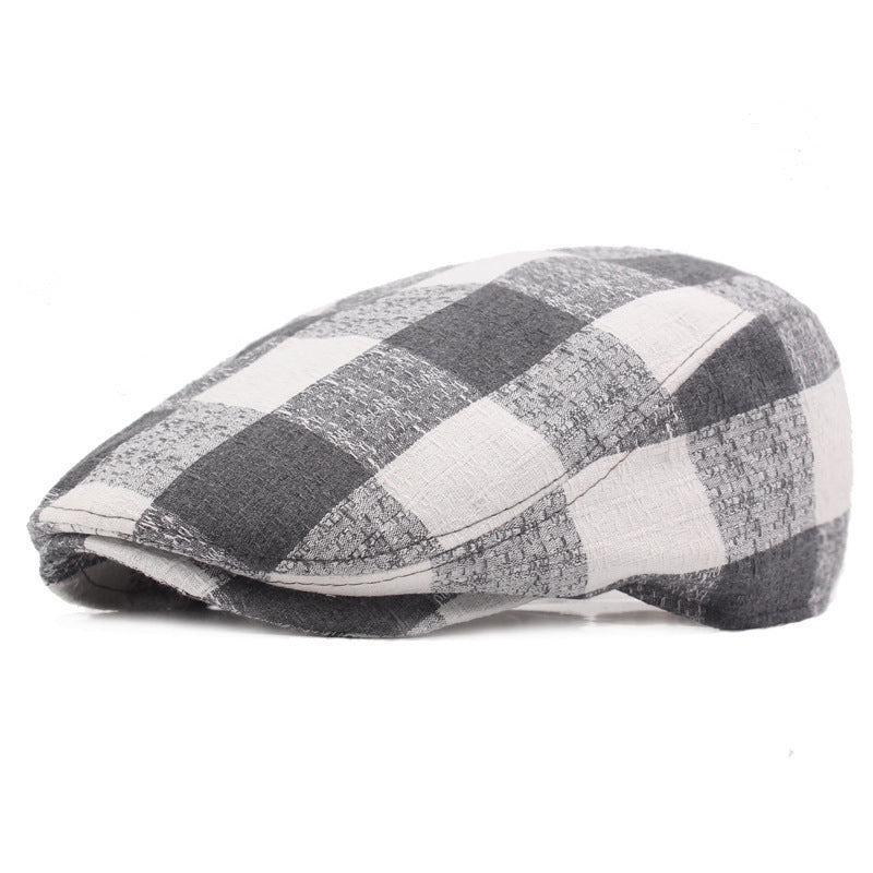 Ladies plaid cloth beret