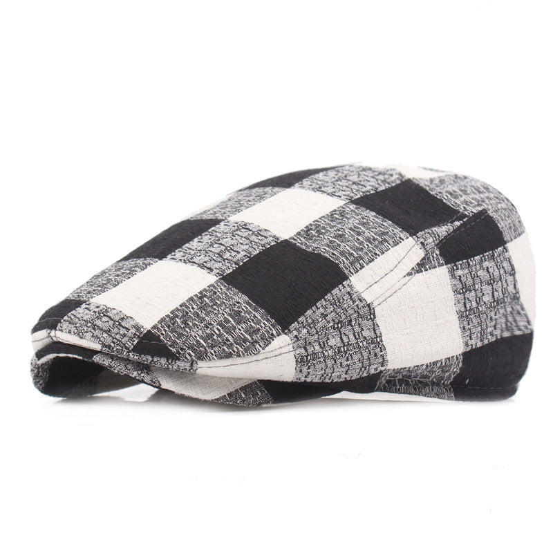Ladies plaid cloth beret
