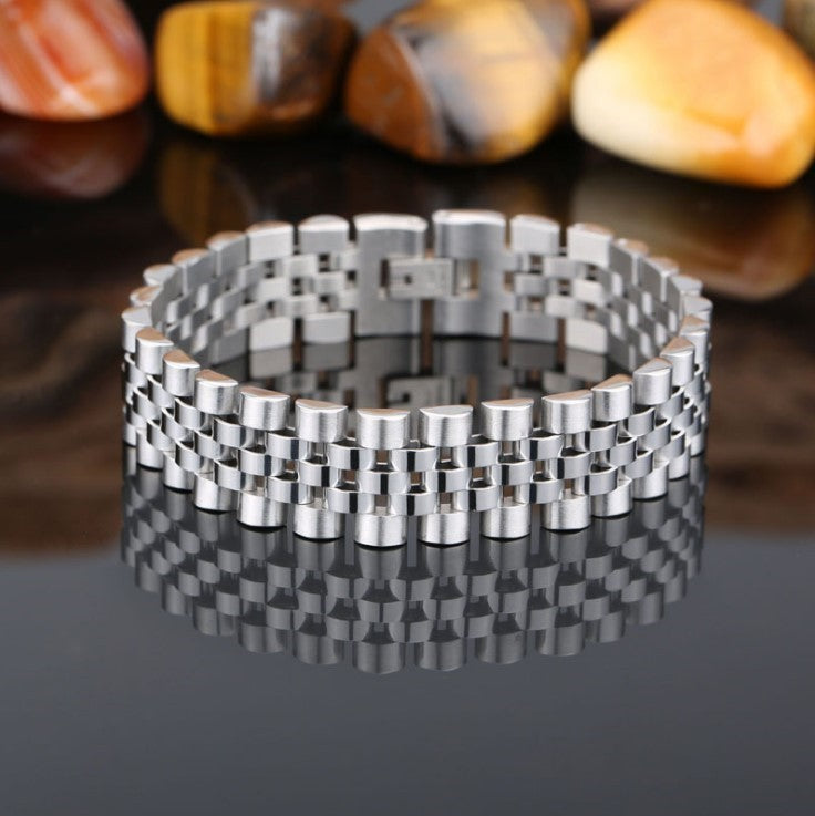Simple Titanium Steel Business Watch Strap Bracelet