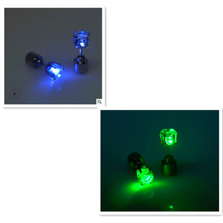 The factory sells Korean version of Haoshi Earrings directly from stock, bar, night club party, tide person led earrings, shining Earrings