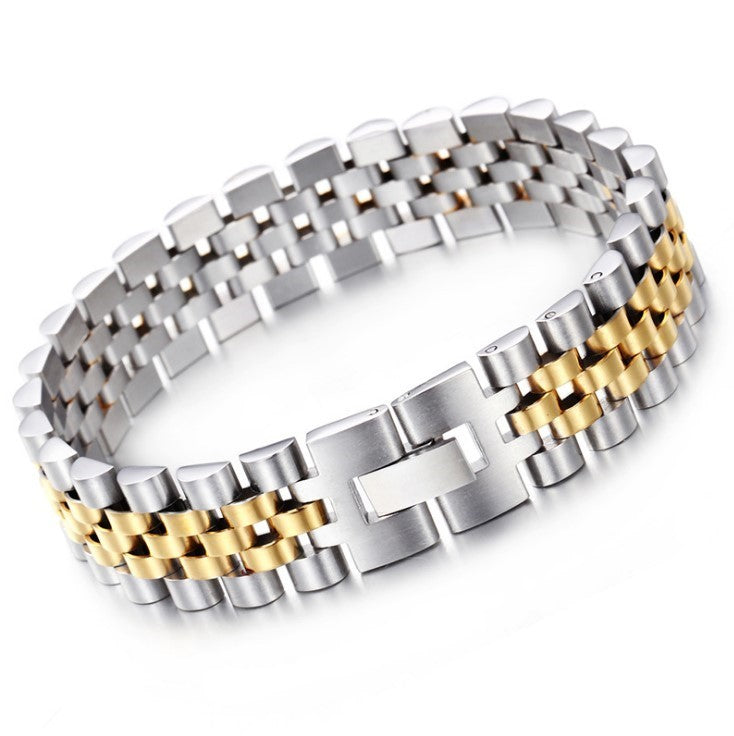 Simple Titanium Steel Business Watch Strap Bracelet