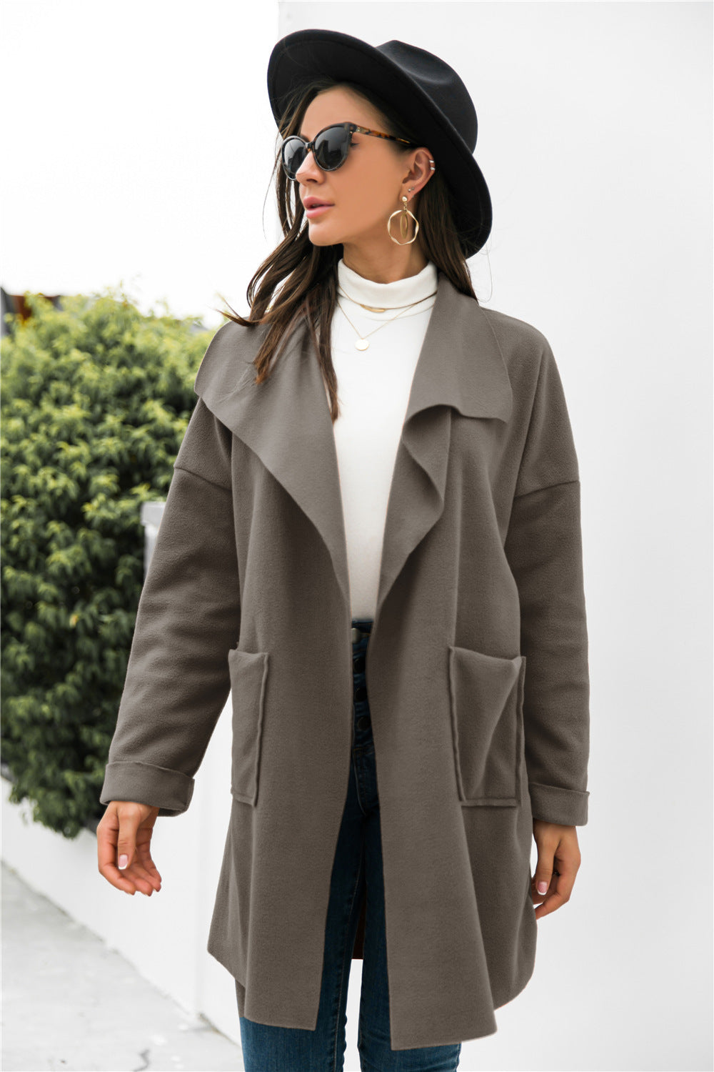 Hot Sale Mauni Solid Color Long Sleeve Jacket