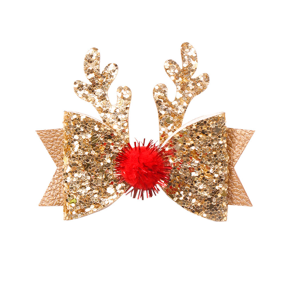 European And American Children Christmas Antlers Barrettes