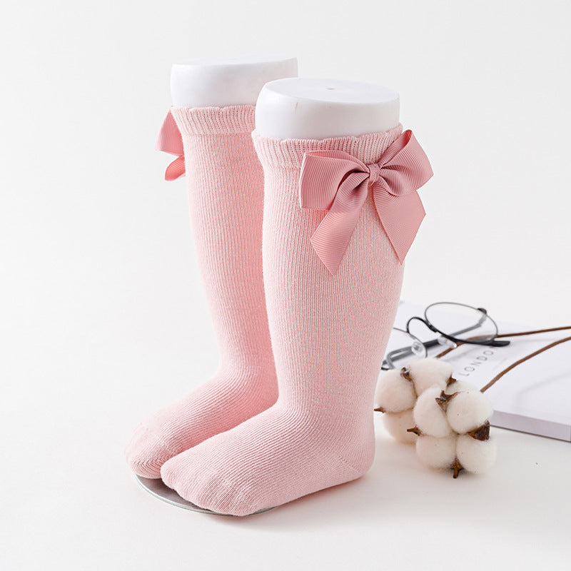 Big Bow Dress Girls Student Princess Socks Loose Mouth