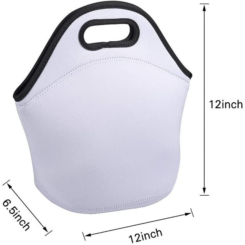 Neoprene White Lunch Bag DIY Graffiti