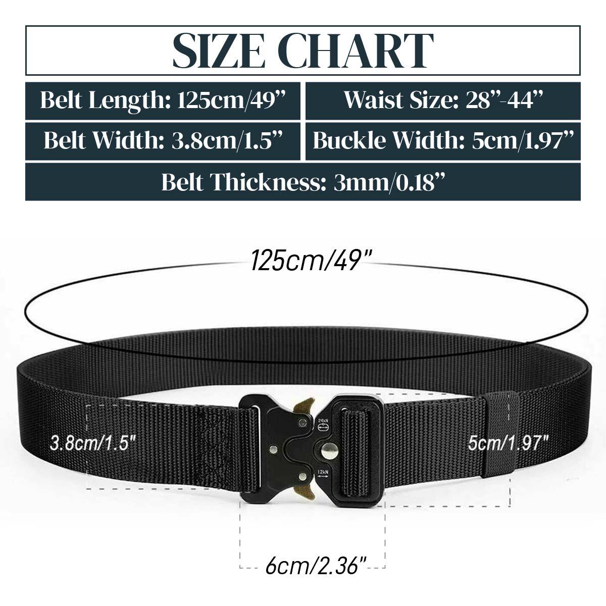 Men Multifunction Nylon Military Tactical Adjustable Waist Belt Quick Release Belt