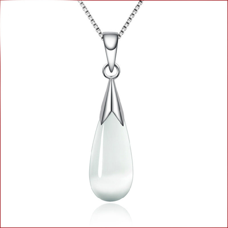 Moonstone Opal Water Drop Pendant