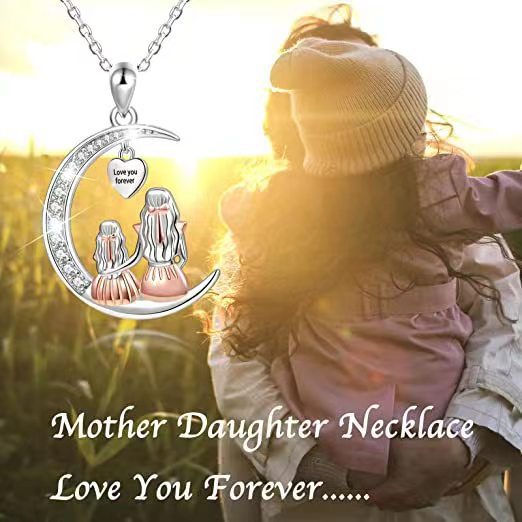 Elegant Pendant Crescent Necklace Simple