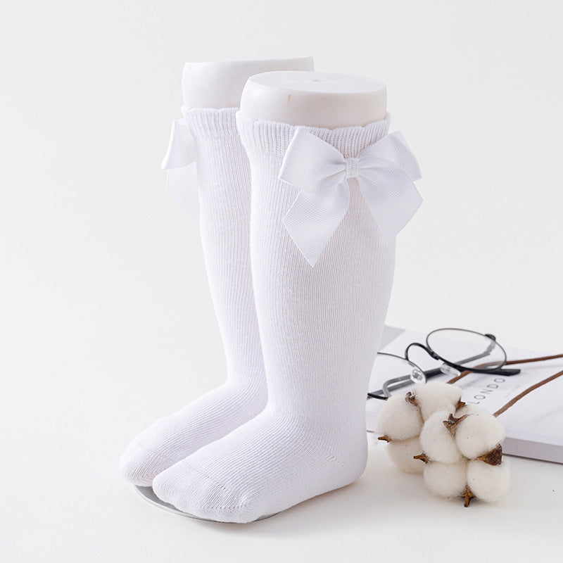 Big Bow Dress Girls Student Princess Socks Loose Mouth