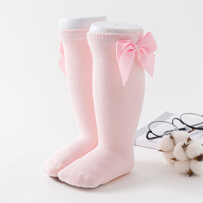 Big Bow Dress Girls Student Princess Socks Loose Mouth