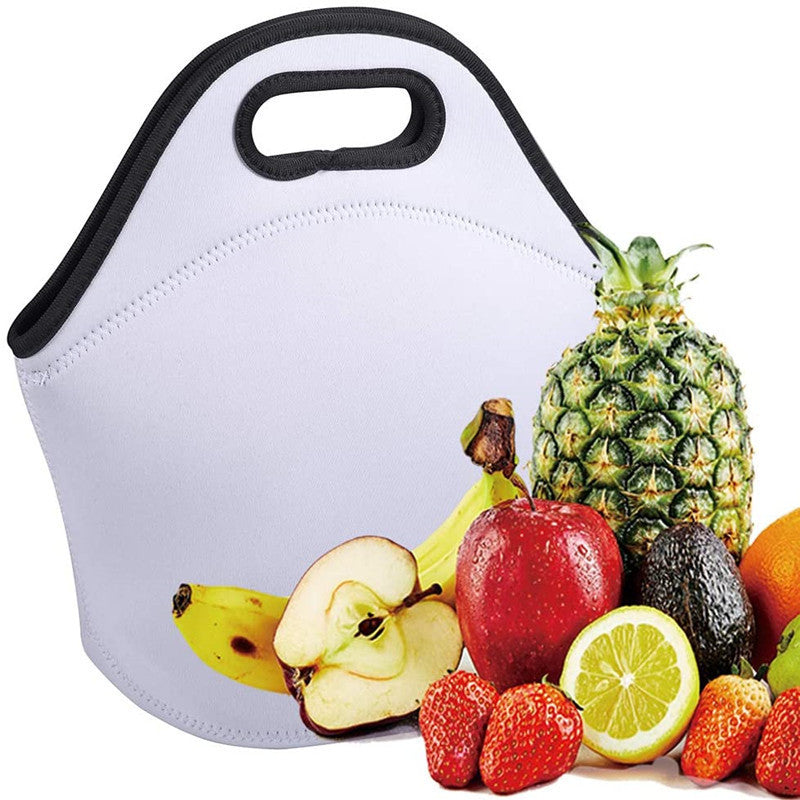 Neoprene White Lunch Bag DIY Graffiti