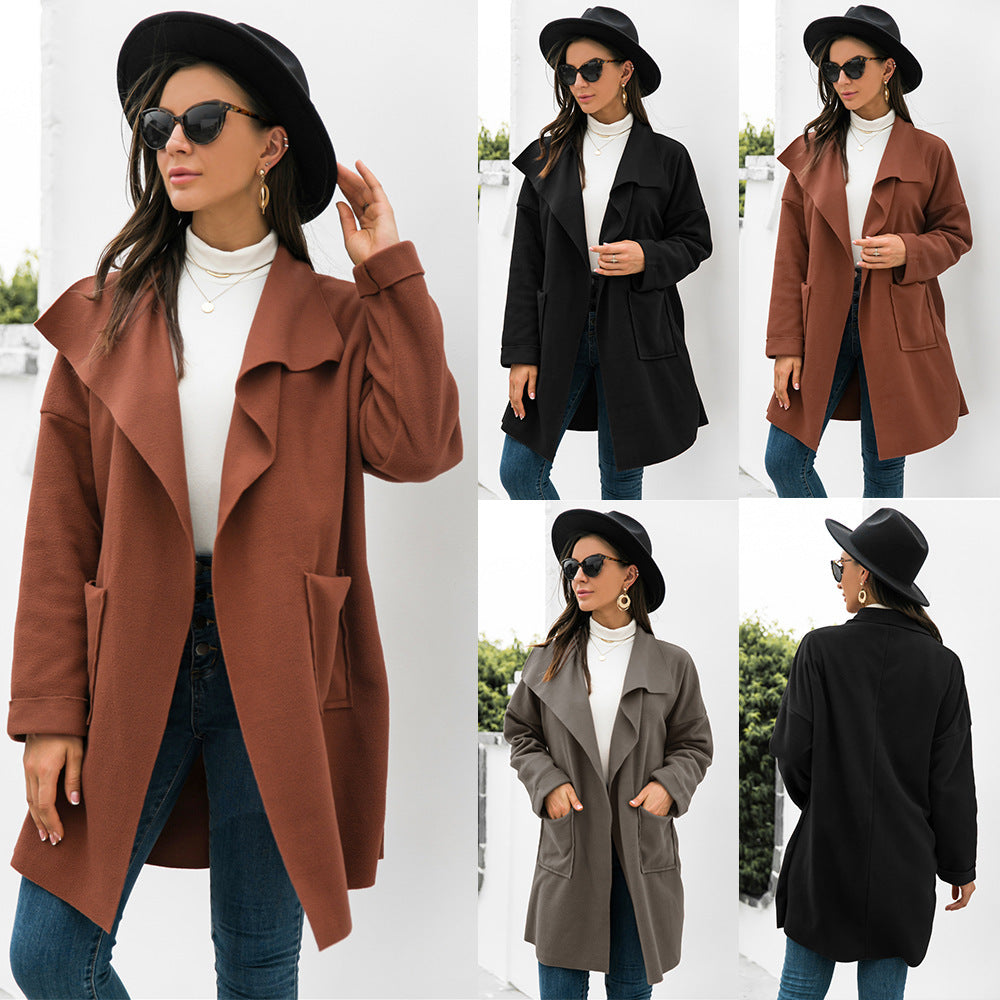 Hot Sale Mauni Solid Color Long Sleeve Jacket