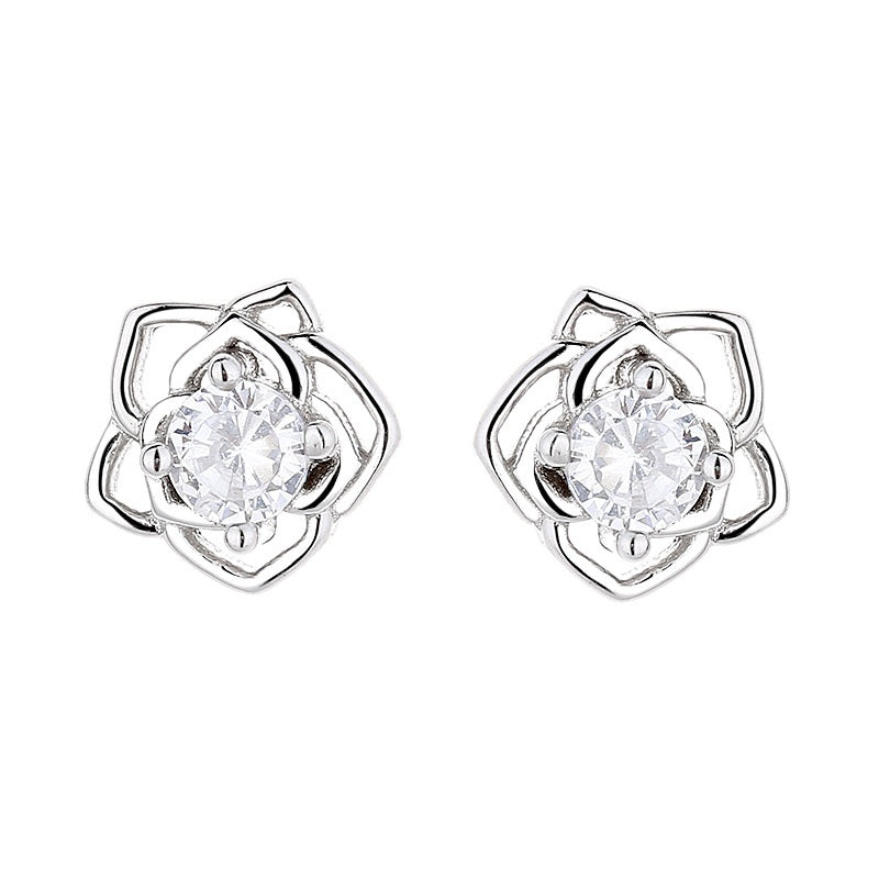 S999 New Rose High-grade Summer Minority Simple Earrings