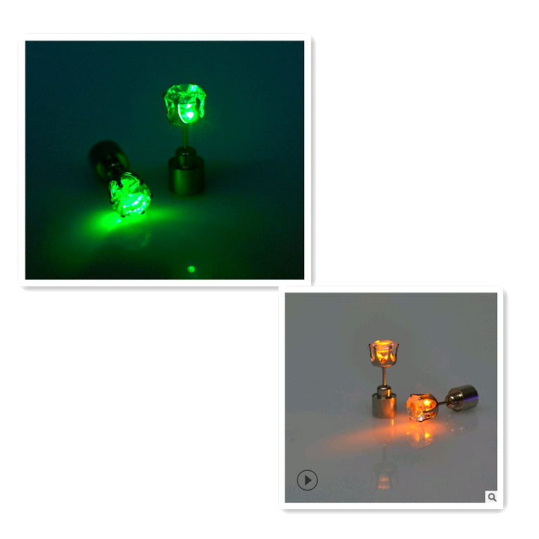 The factory sells Korean version of Haoshi Earrings directly from stock, bar, night club party, tide person led earrings, shining Earrings