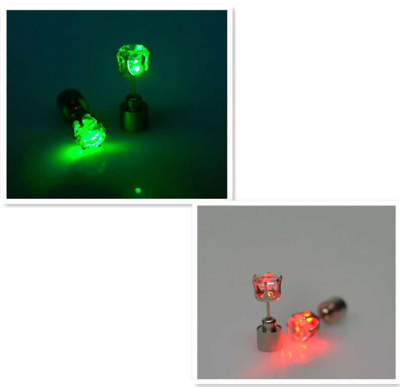 The factory sells Korean version of Haoshi Earrings directly from stock, bar, night club party, tide person led earrings, shining Earrings