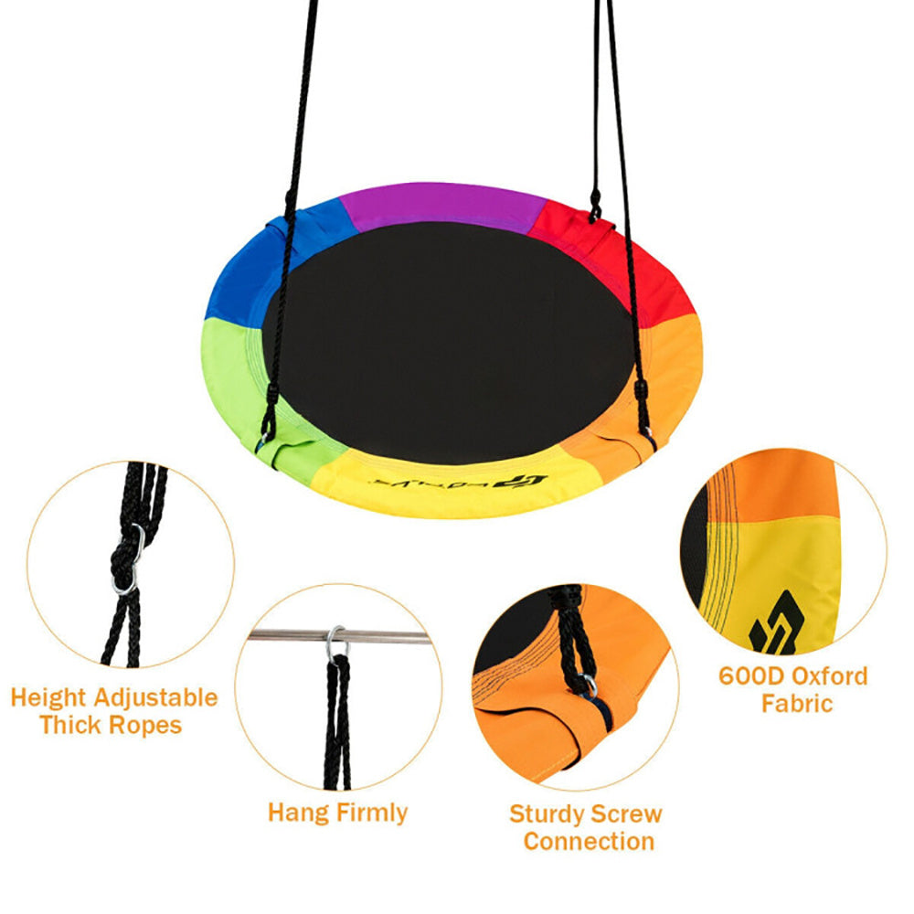 40 Inch Flying Saucer Tree Swing Outdoor Play For Kids