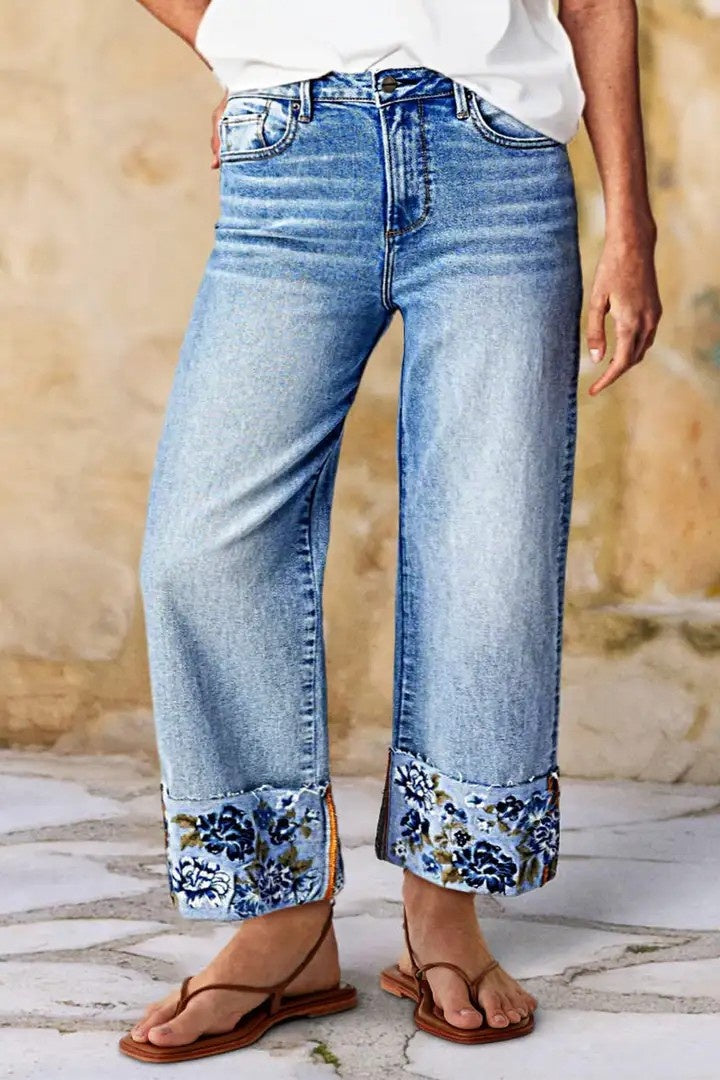 Women's Jeans, Loose Straight-leg Jeans, Casual Light-colored Jeans