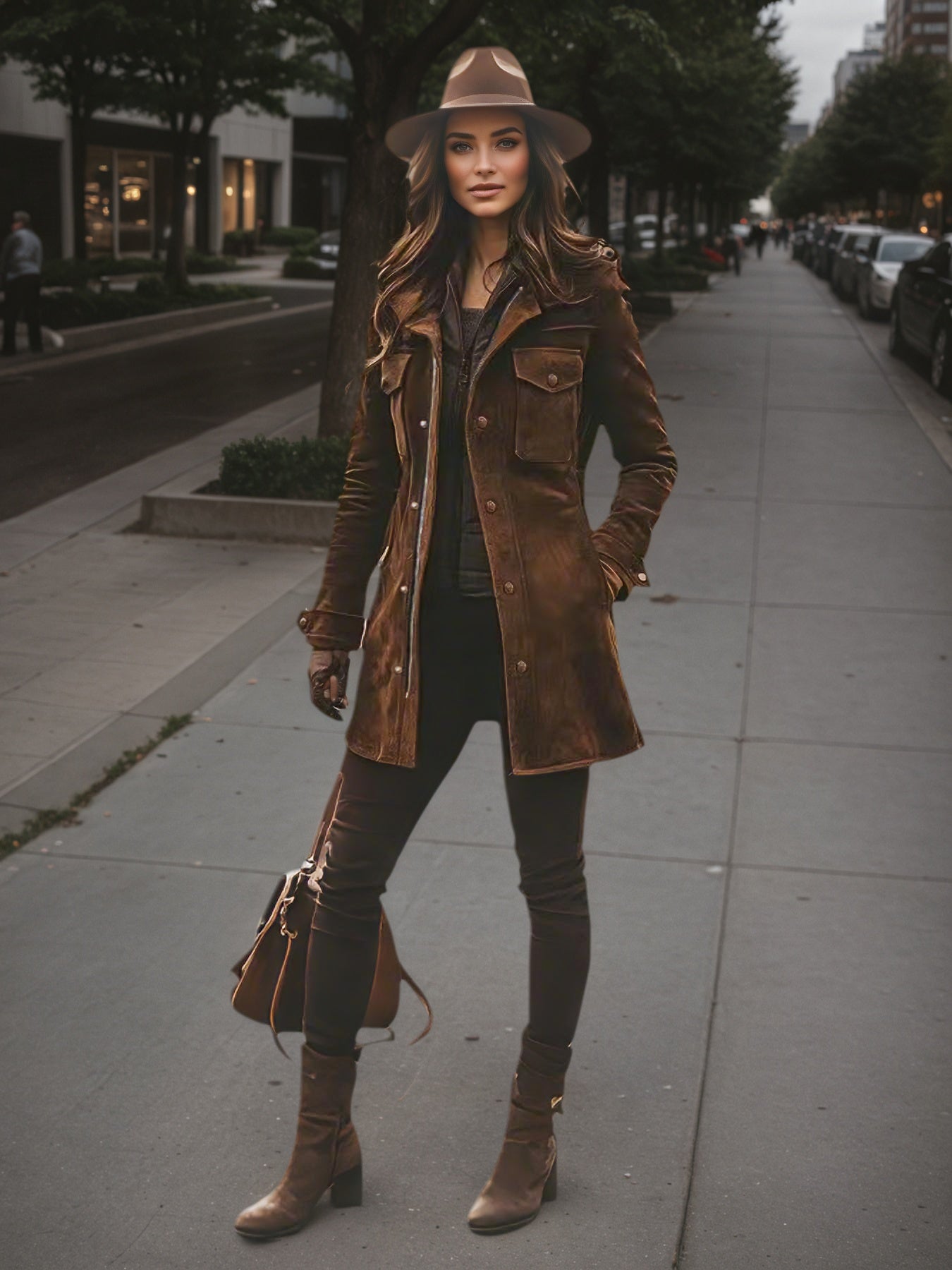New Vintage-style Women's Autumn And Winter Warm And Windproof Jacket, Women's Autumn And Winter Coat, Long Coat Covering The Hips