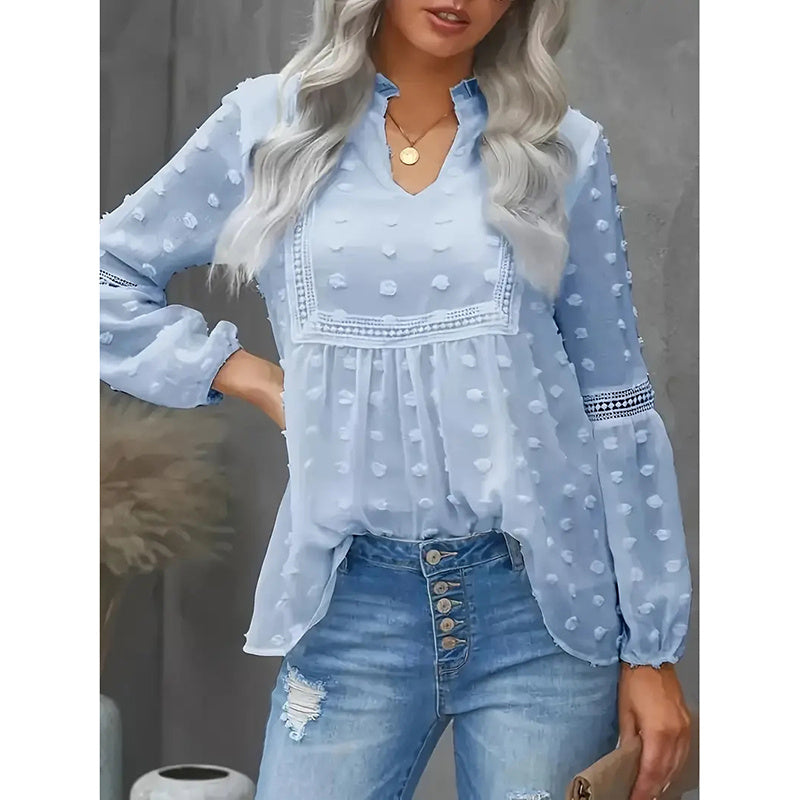Womens Business Casual Tops Long Sleeve V Neck Dressy Office Work Fall Shirt Blouse