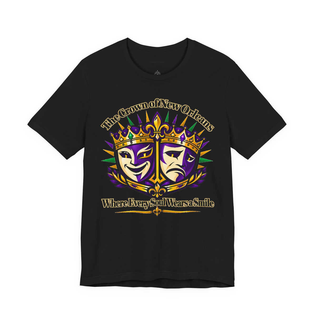 The Crown of New Orleans Premium T Shirt White & Black