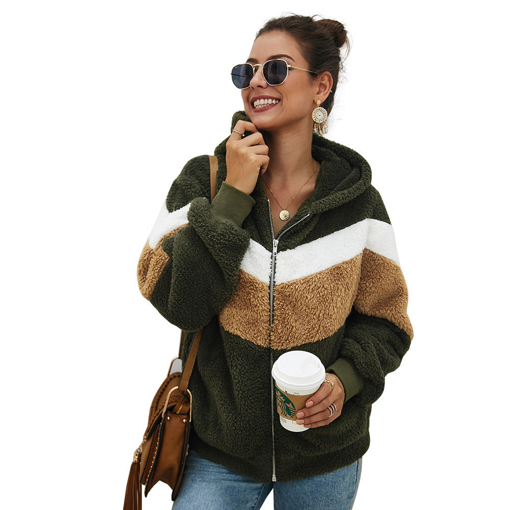 Warm Winter Zipper Women Hooded Coat