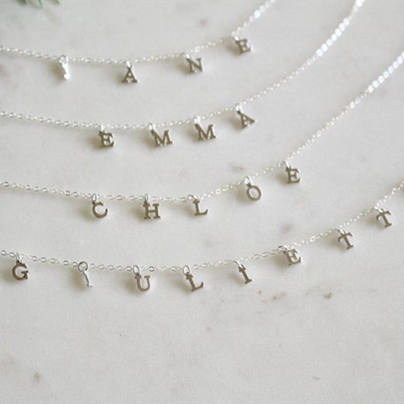 Women's Personalized Name Pendant Necklace, Necklace, Initial Chain, Friendship Gift