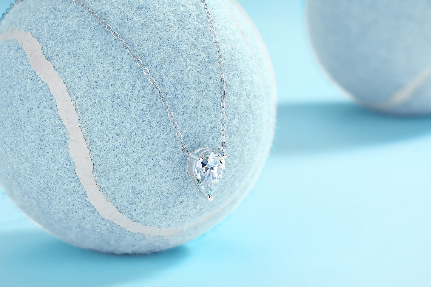 1Water Drop - Fashionable Jewelry Pendant Set With Moissanite S925 Sterling Silver And Platinum-plated Diamond, Moissanite Silver Jewelry Prohibit TikTok sales