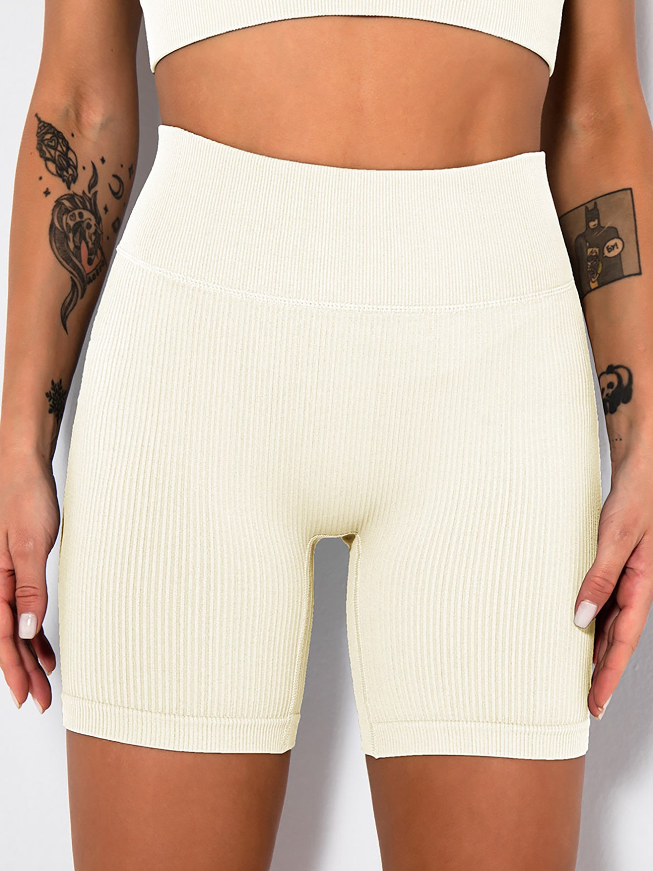 4 Pack Ribbed Soft New Cheap Women's High Waisted Biker Shorts Anti Chafing Slip Shorts Shorts Underwear Yoga Workout Shorts