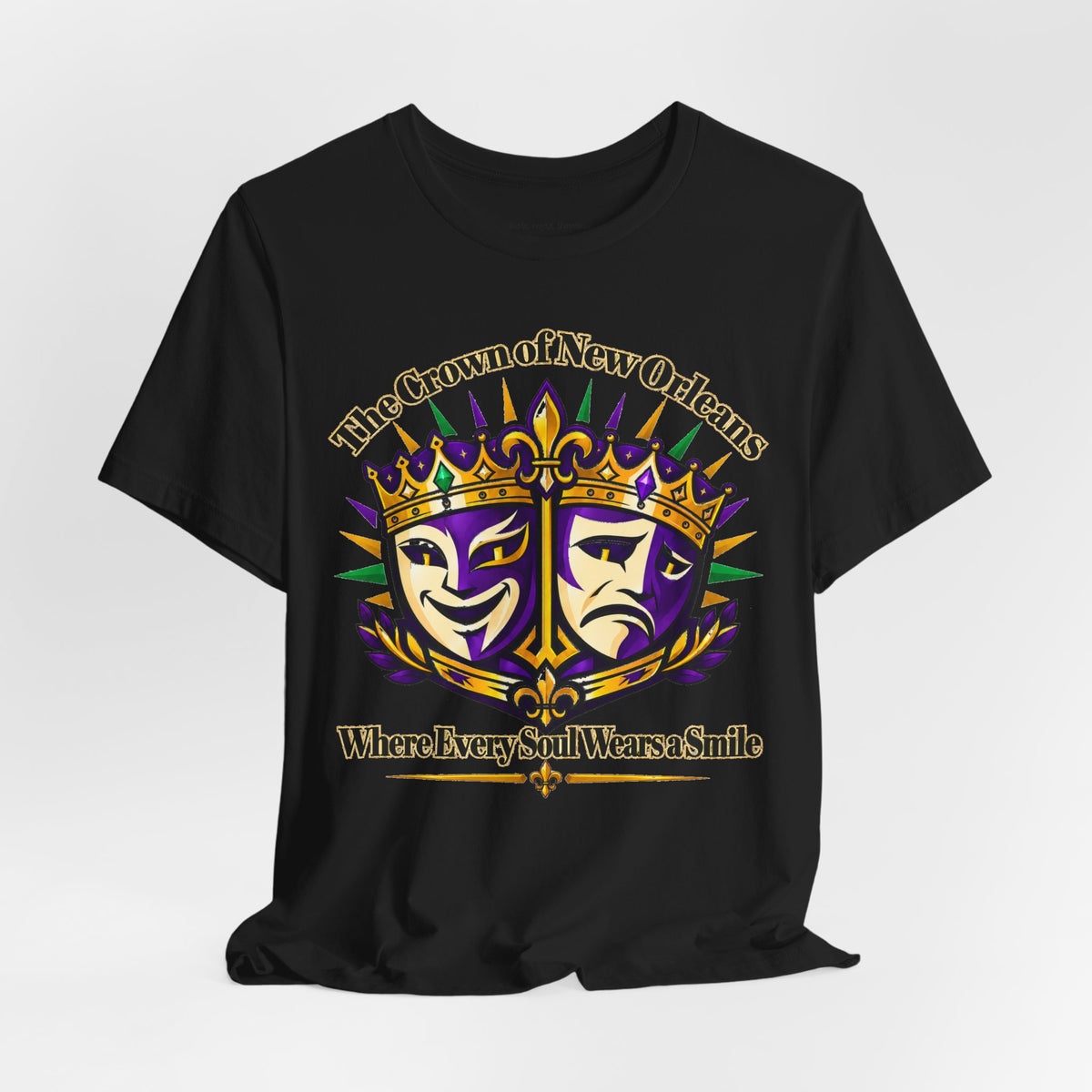 The Crown of New Orleans Premium T Shirt White & Black