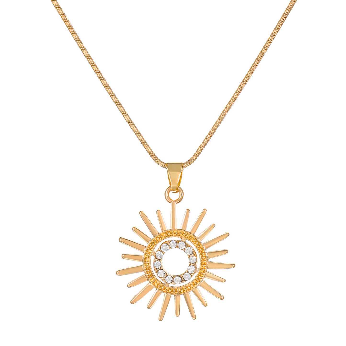 Sunflower Earrings Necklace Jewelry Suit Women