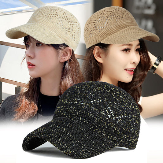 Women's Spring And Summer Outdoor Sun Protection Hollow Out Breathable Sun Hat