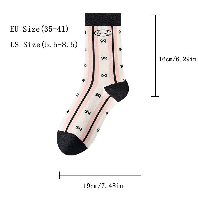 8 Pairs Womens Crew Socks Casual Knit Comfy Seamless Breathable Cool Dress Socks For Outdoor Sports Running Fitness Cycling