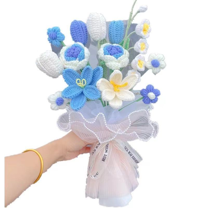 Woven Wool Bouquet Tulip Material Package