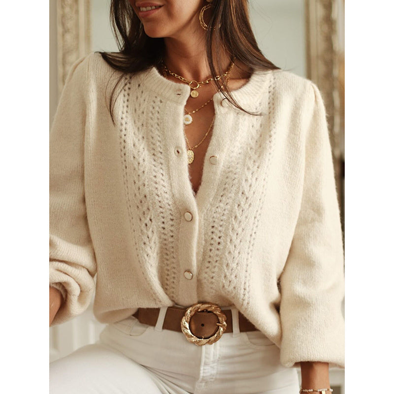 Women's 2025 Trendy Cardigan Sweater Long Sleeve Open Front, Button Down Jacket Style Fall Knitwear