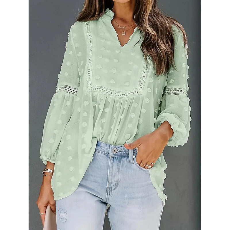 Womens Business Casual Tops Long Sleeve V Neck Dressy Office Work Fall Shirt Blouse