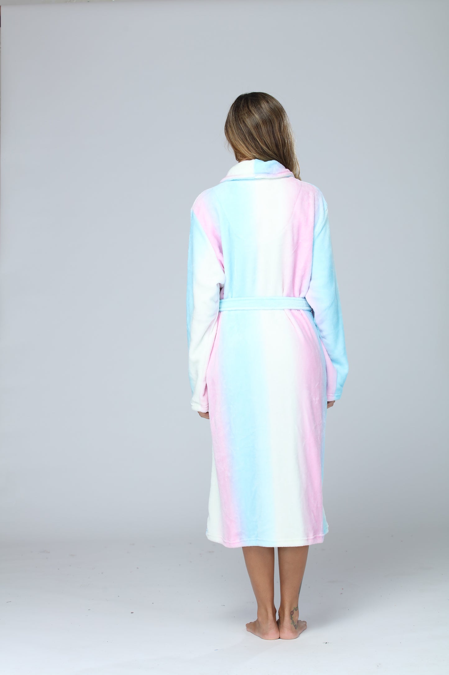 Women Robe Fleece Plush Soft, Fluffy Fuzzy Cozy Warm Lightweight Bathrobe, Shower Spa House Long Robe For Women