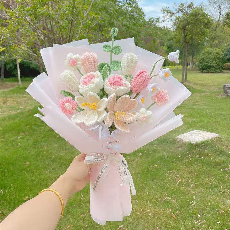 Woven Wool Bouquet Tulip Material Package