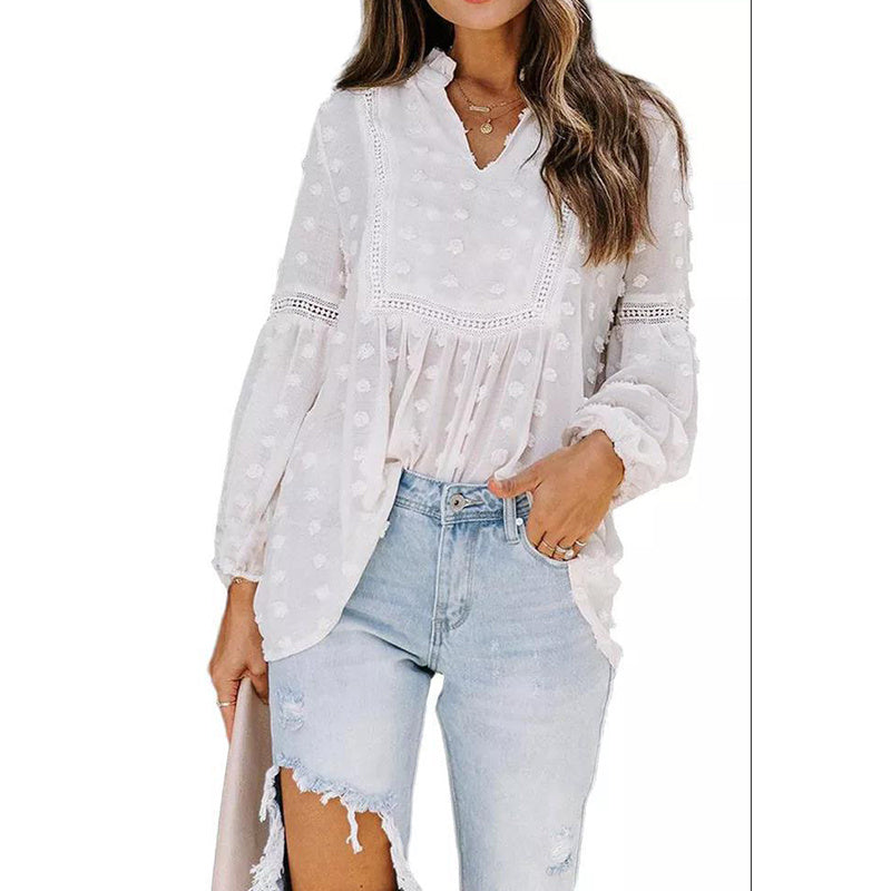 Womens Business Casual Tops Long Sleeve V Neck Dressy Office Work Fall Shirt Blouse