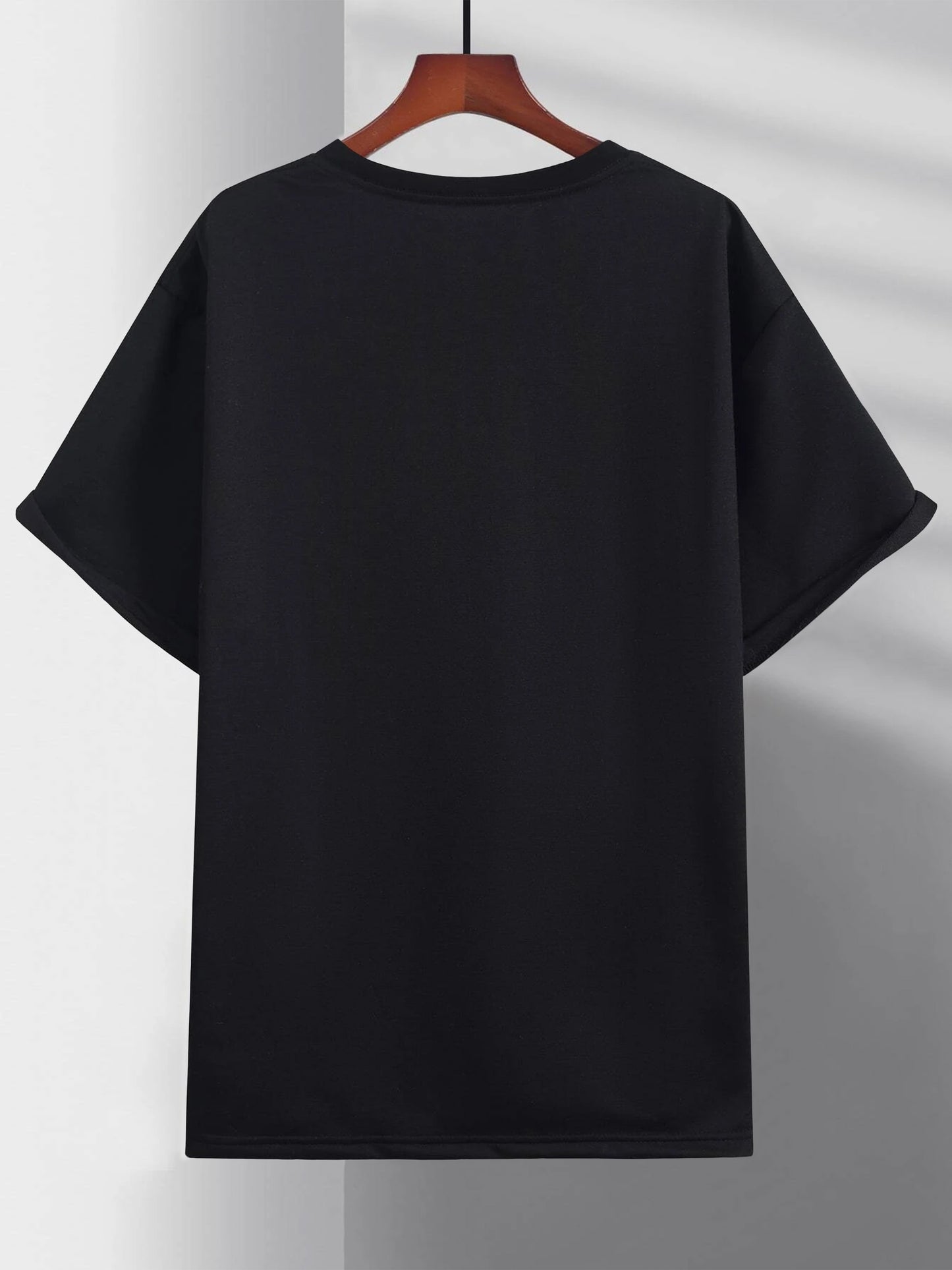 Large Men's Casual Fashion Sports T-shirt, Faith Pattern Round Neck Comfortable T-shirt Summer Clothing