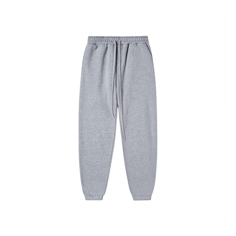 Autumn And Winter Fleece-lined Thick Hooded Solid Color Sweatpants Hoodie