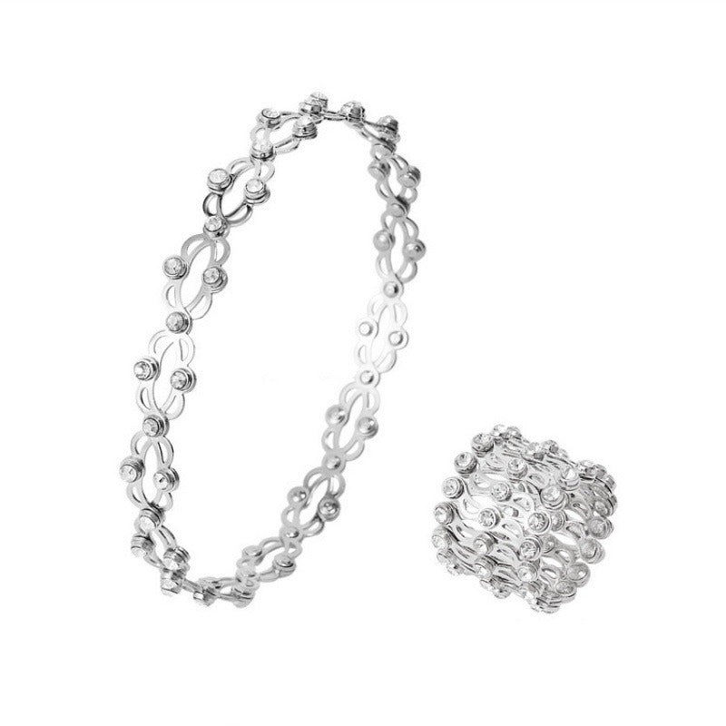 2in1 Stretching Can Foldable Ring, Adjustable Transforming Bracelet Ring Magic For Women And Men,Rose Gold Telescopic Ring,Silver Telescopic Ring