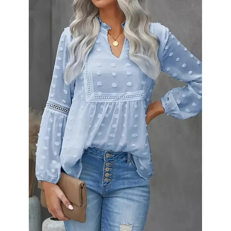 Womens Business Casual Tops Long Sleeve V Neck Dressy Office Work Fall Shirt Blouse