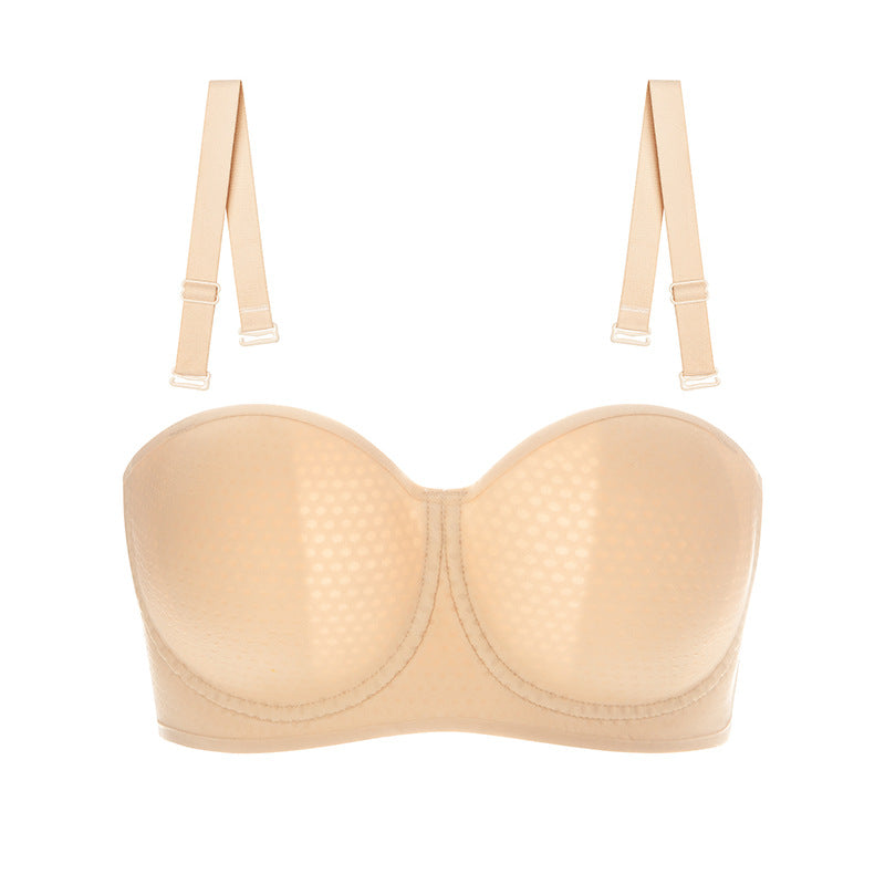 Plus-size Breathable Strapless Womens Bra