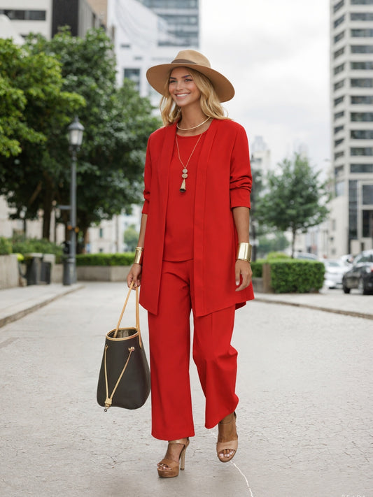 2025 Women's Three Piece Set, Women's Set, Loose Set, Suitable For All Seasons