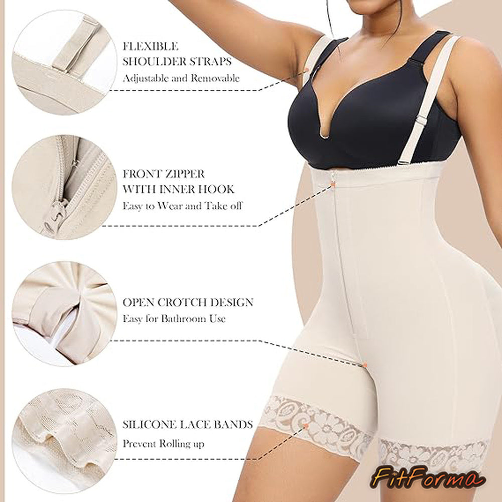 High - Waist Tummy - Control ShapeWear Party Daily REACH - Certified Lace - Trim