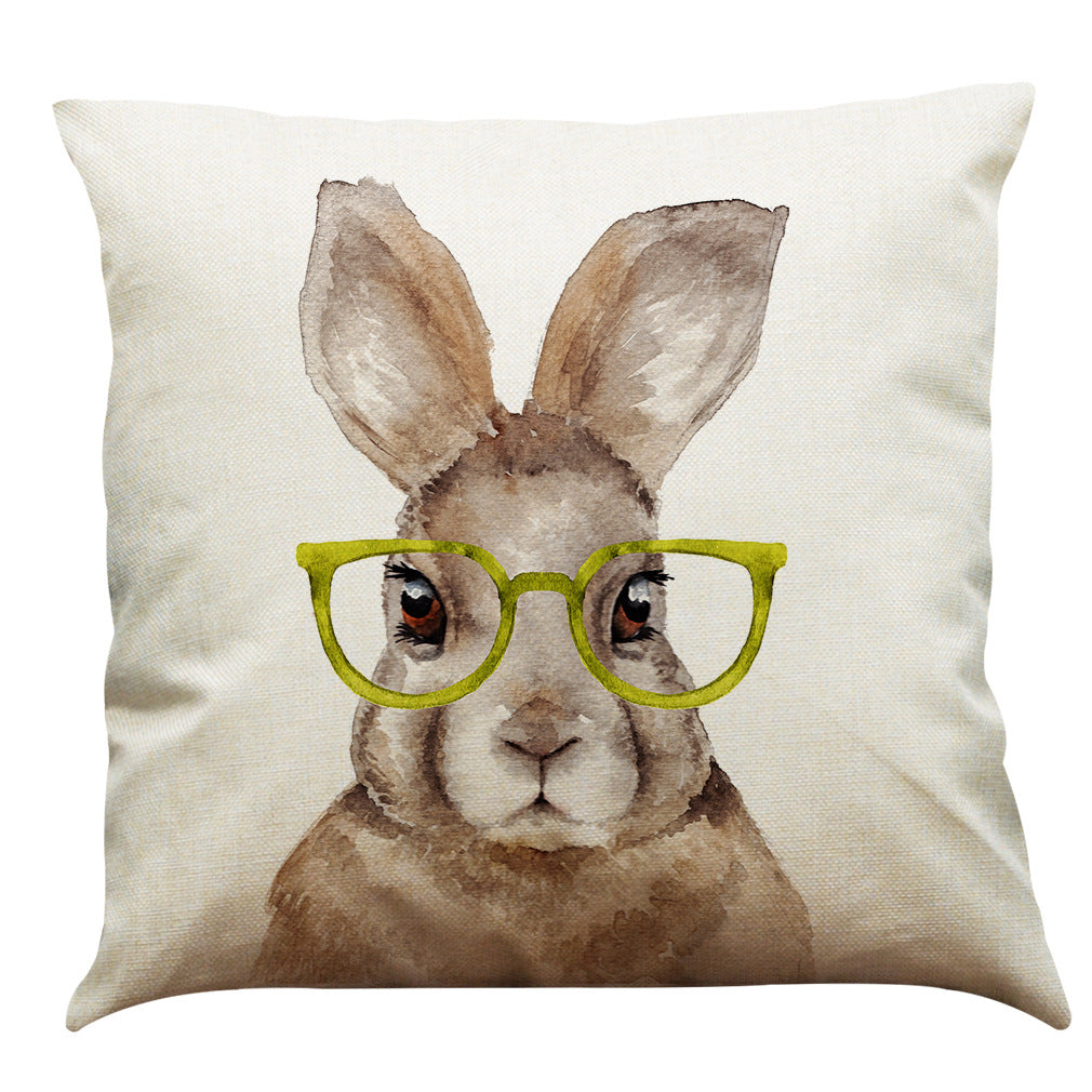 Easter Bunny Cotton And Linen Pillowcase