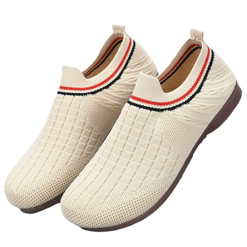 Flyknit-side Casual All-matching Comfortable Non-slip One Pedal Shoes